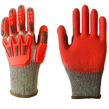 TPR1301 Anti Impact And Anti Cut Rubber Coated Industrial Work Glove